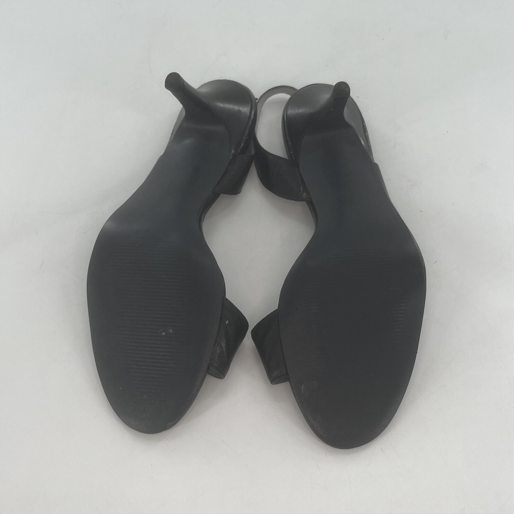 Liz Claiborne D'Orsay Slingback Pump Womens 8 M Black Open Toe Heel Legacy - Picture 13 of 16
